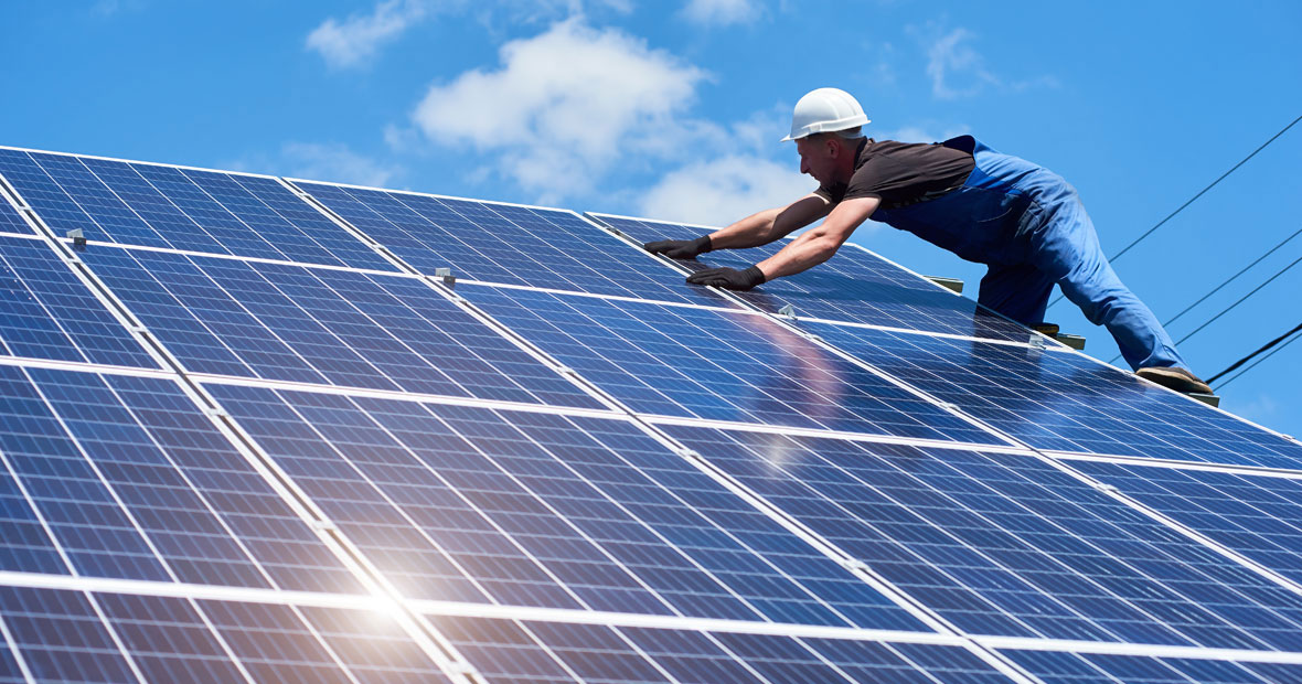 La construction d'un projet solaire